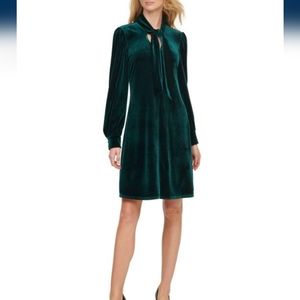 Green Velvet Cavin Klein dress